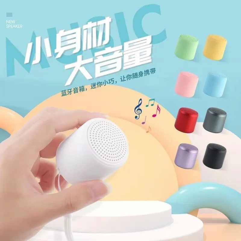 Mini Altavoz Bluetooth Pequeño Macaron Color Portátil Inalámbrico Subwoof Escritorio Hogar