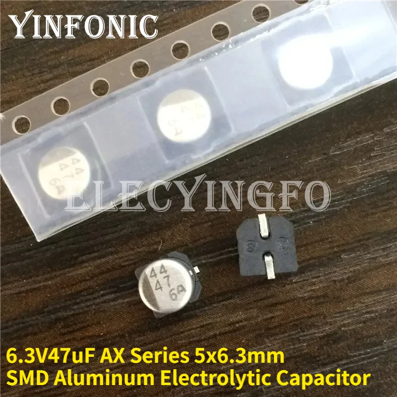 

20Pcs/100Pcs 47uF/6.3V SANYO AX Series 5x6.3mm Low Impedance 6.3V47uF SMD Aluminum Electrolytic Capacitor