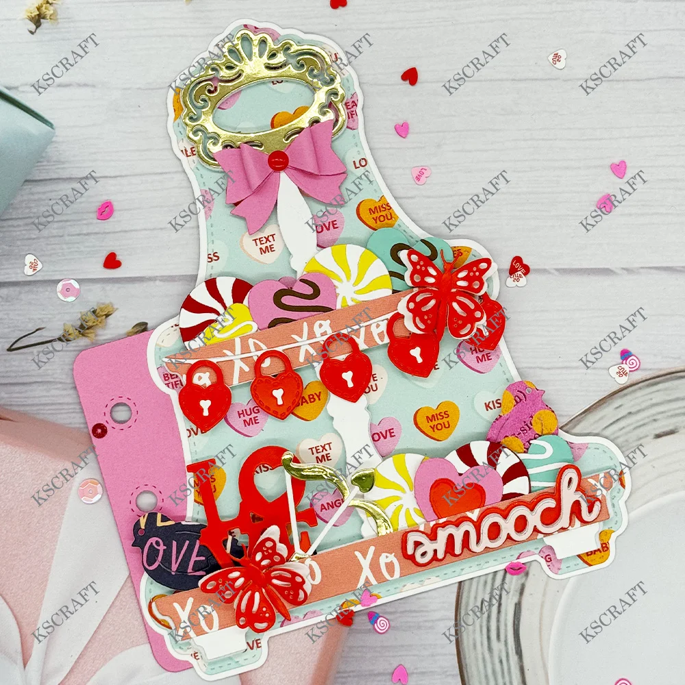 KSCRAFT Tiered Tray Mini Album Cutting Dies Stencils for DIY Scrapbooking Decorative Embossing DIY Paper Cards
