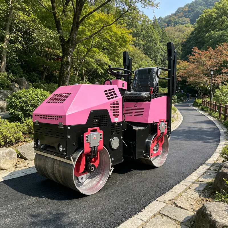 

Customized Wheel Vibrating Drum Road Roller & Double Drum Rollers, stable braking system for slope road construction safety