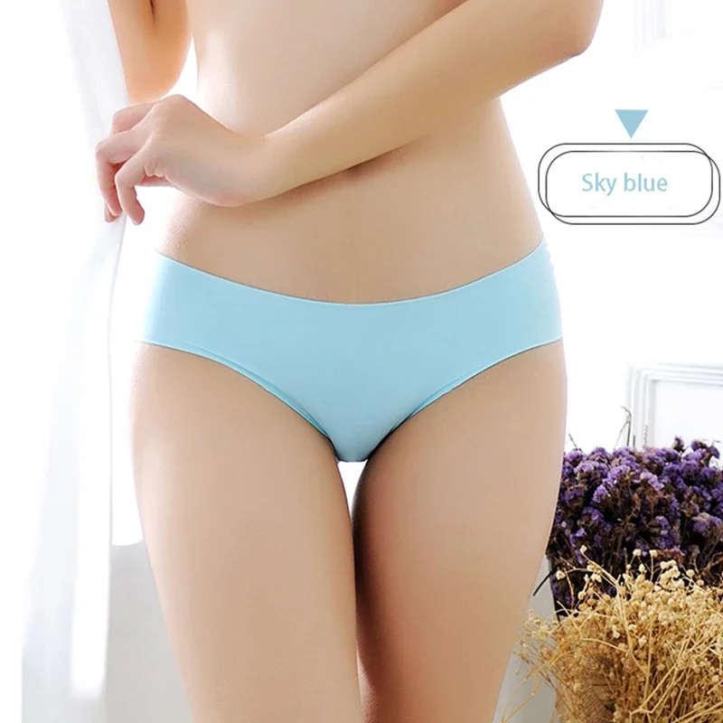 Seamless Ice Silk Pregnant Panties For Women Intimate Comfort Briefs Large Size Low-waist M-XXXL Multiple Color Options Lingerie