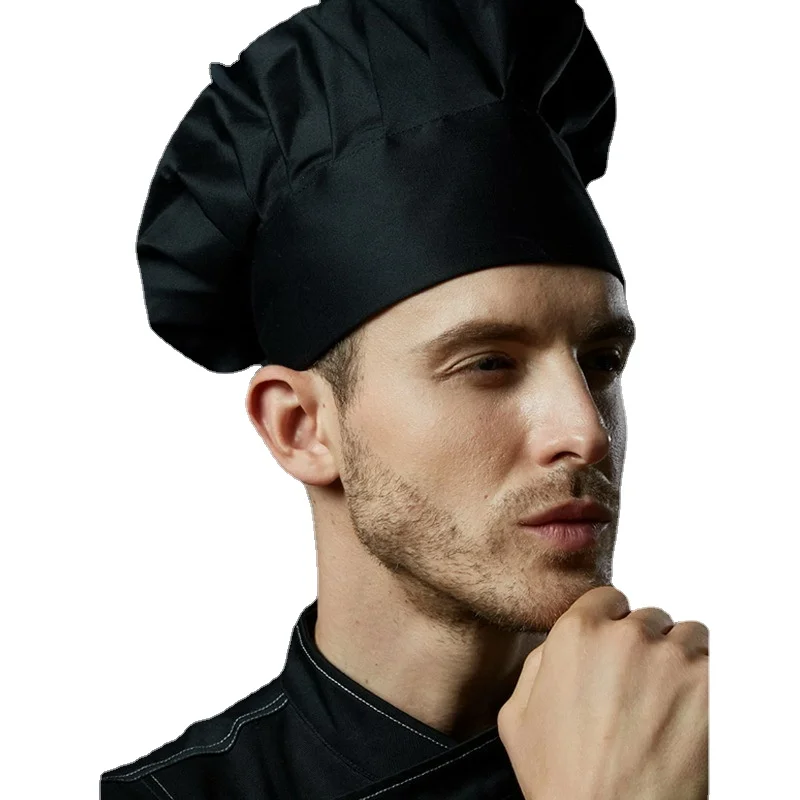 White Chef Hat Cooking chef  Caps Adjustable Men Kitchen Elastic cap Catering Striped Hat Restaurant Cook Working accessories