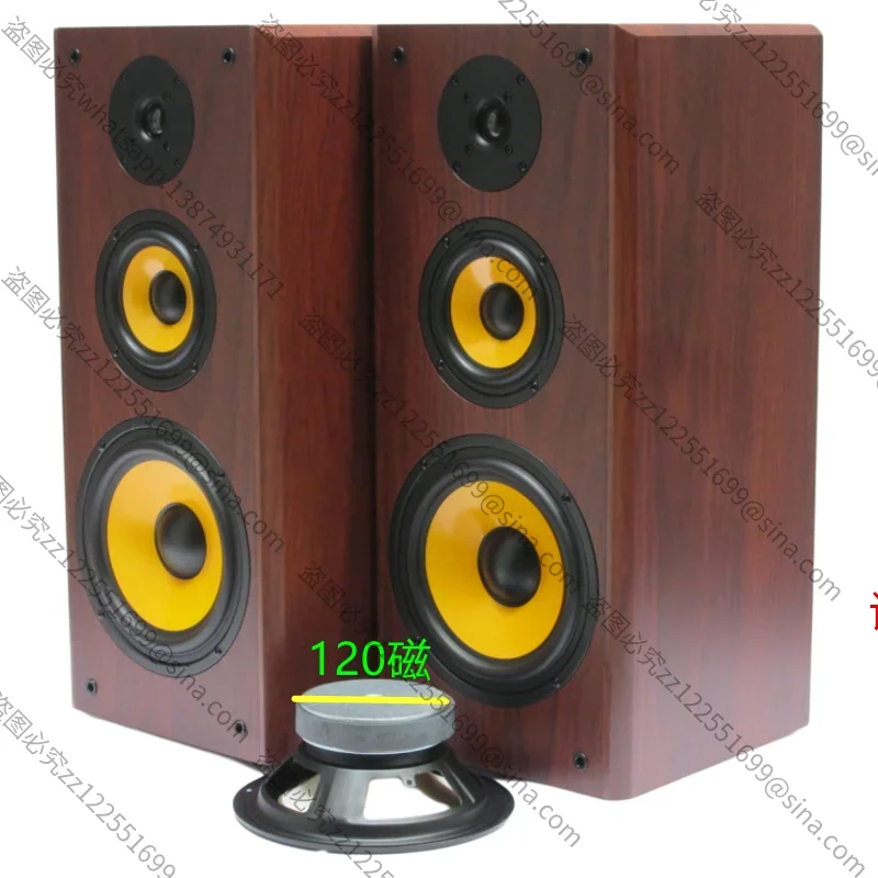 Suitable for 8.5-inch Three-way Frequency 120 Magnetic Bass Bookshelf Hifi Wooden Passive Home Theater Floor-to-ceiling Speaker