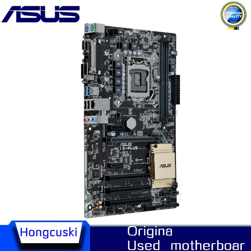 For ASUS H110-PLUS ATX H110 PLUS Used original motherboard Socket LGA 1151 DDR4 32GB H110 Desktop Motherboard