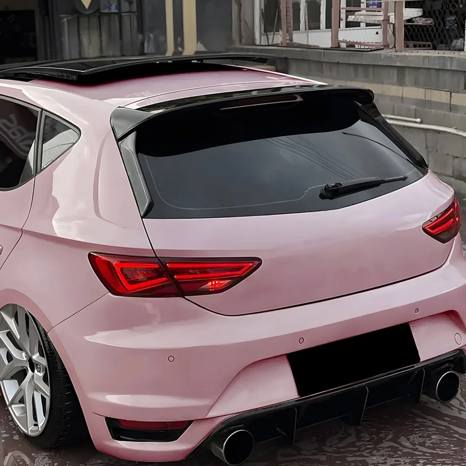 For Seat Leon 5F FR MK3 5Door 2013-2019 Rear Window Side Spoiler Car Window Trim Lip Rear Roof Trunk Top Wing Splitter Tuning view 2