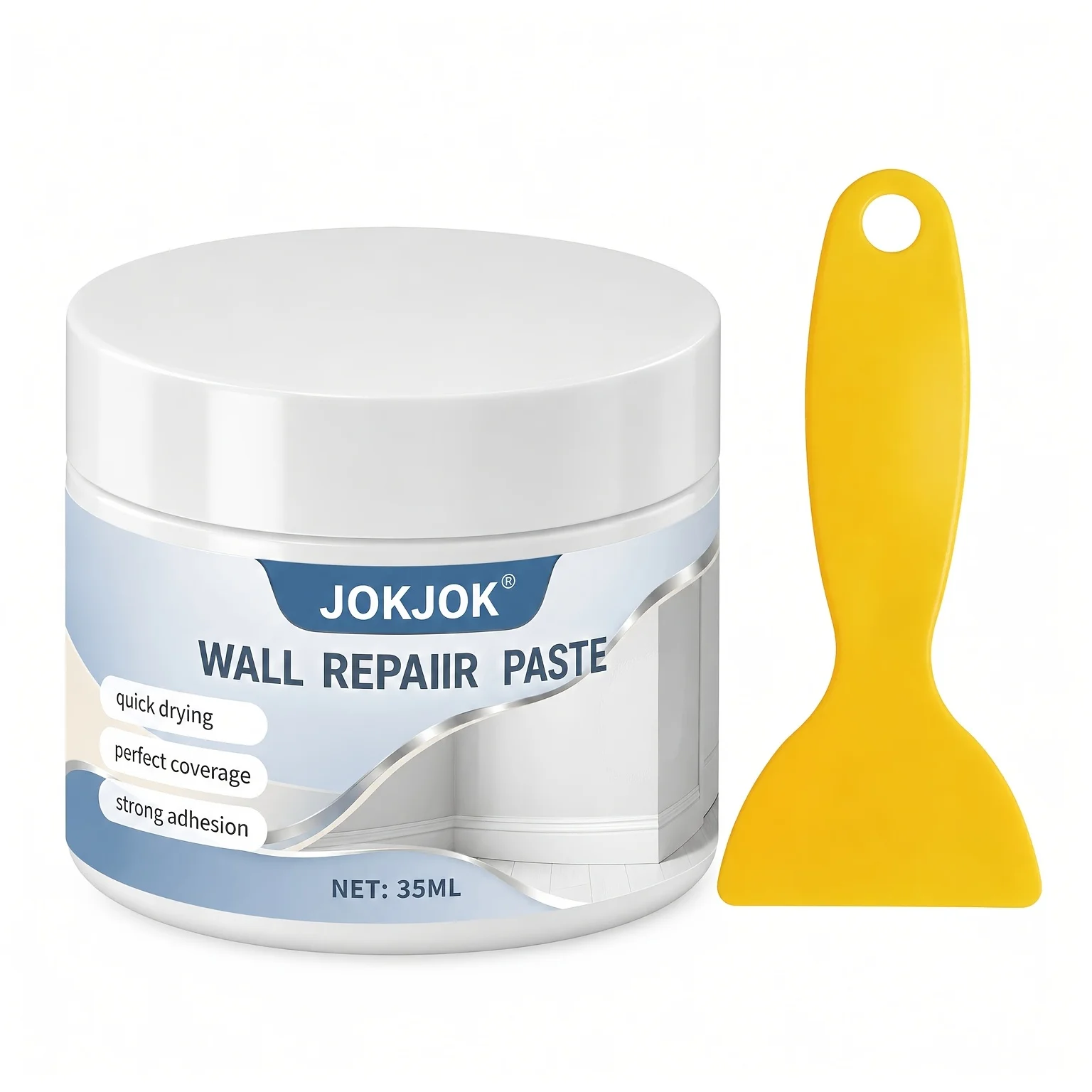 Quick-Drying Wall Repair Putty Crack-Resistant Sand-Free Drywall Joint Compound for Peeling Drywall Cracks And Nail Holes around Door Frames
