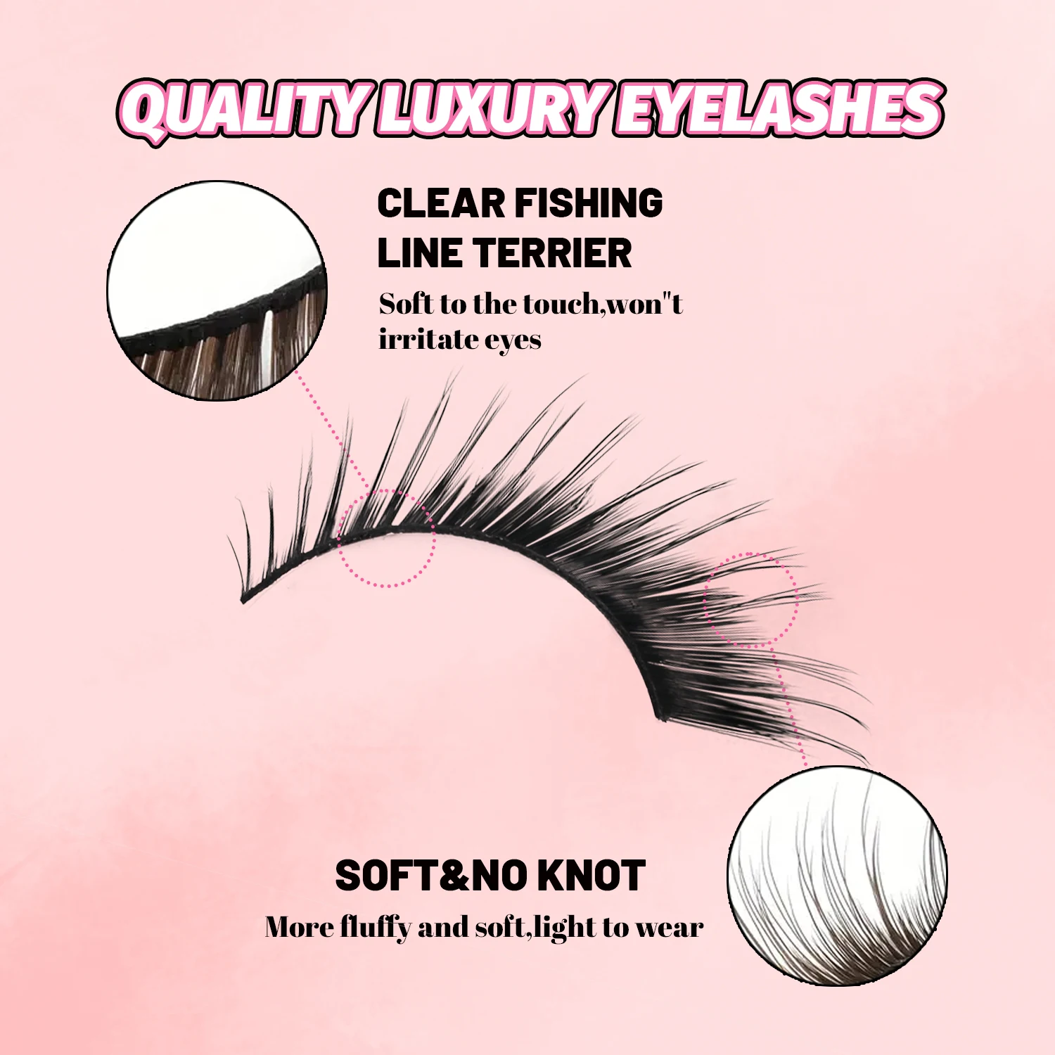 5 pares de cílios olho de gato, cílios estendidos e fofos nos cantos externos, cílios postiços de vison natural