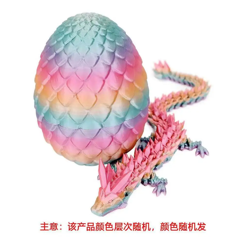 New3D Printed Gem Dragon Crystal Fidget Toy Rotatable Articulated Dragon Egg Ideal Gift for Kids with ADHD Perfect for Birthdays