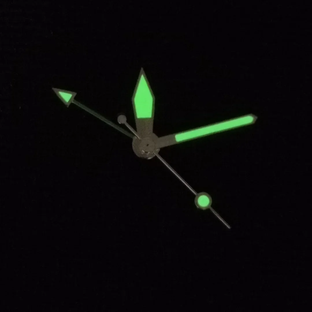 Lancette dell'orologio NH34 GMT a quattro lancette con puntatore luminoso verde Accessori per orologi per movimento NH34 o NH35