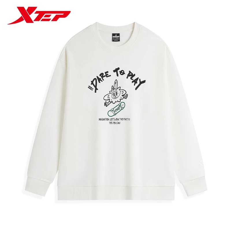 Xtep Hoodie For Men And Women 2024 Autumn Comfortable Soft Sweatshirt Leisure Athletic Outdoor Long sleeves Tops 876327930080