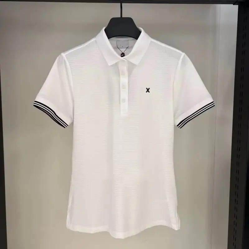 Golf Clothing Women's Short-sleeved 2026 Spring And Summer Golf Clothing New Style Golf Sports Turtleneck Shirt