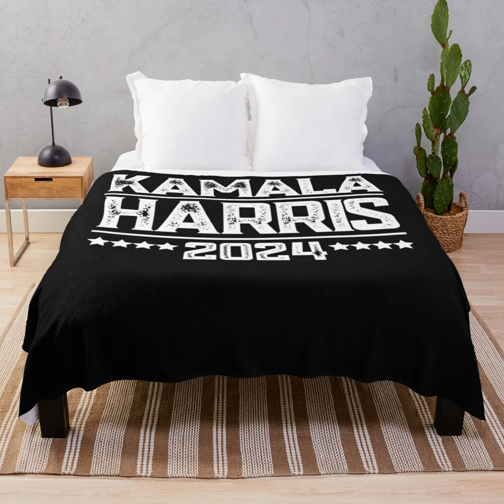 

Kamala-harris-2024 Throw Blanket Hair Bed linens Blankets