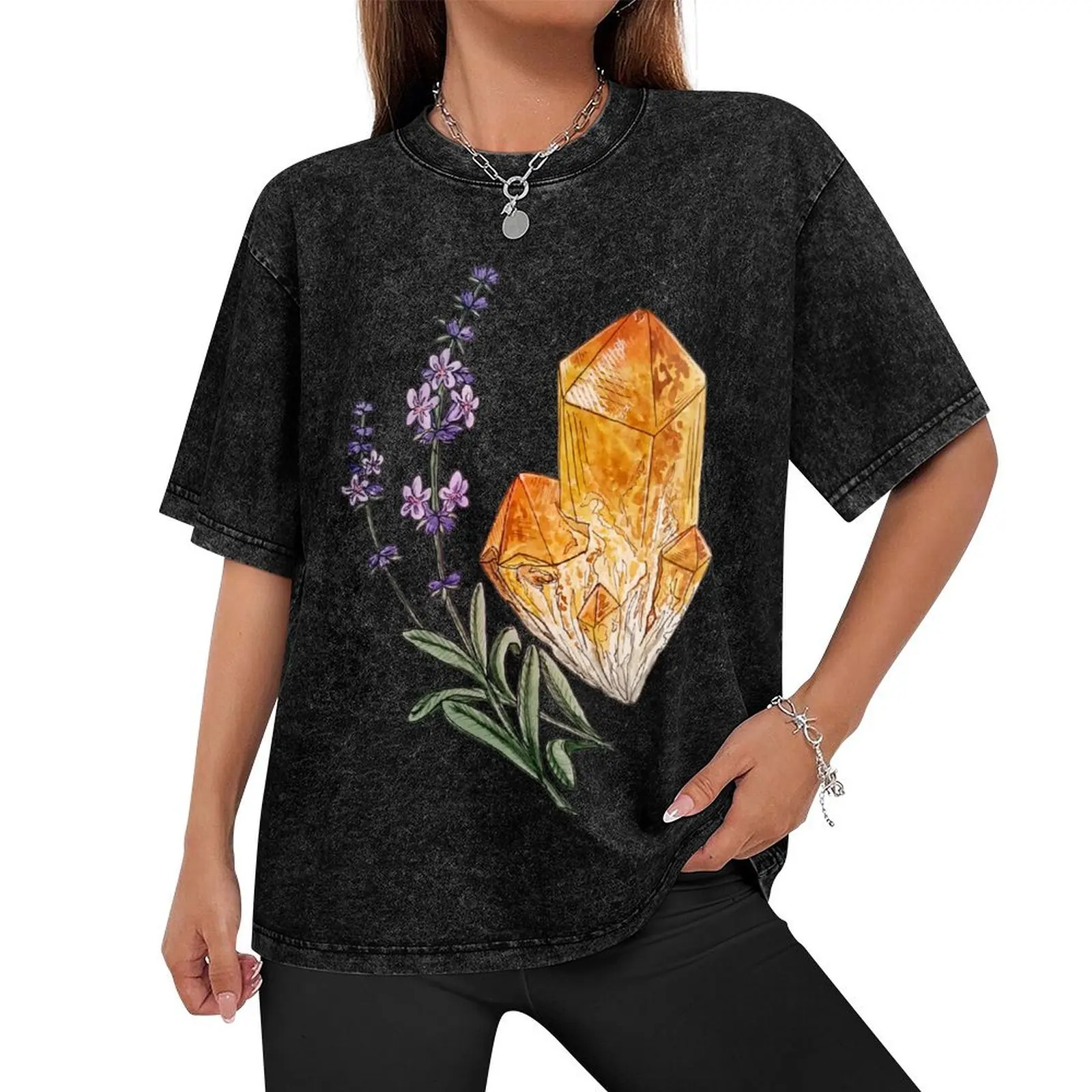 Lavender and Citrine T-Shirt summer top vintage anime shirt mens tall t shirts