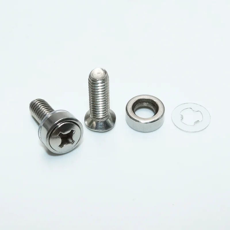 10set 304 Stainless Steel Network Storage Server Cabinet Screw Rack Mount Cage Nut Bolt Washer M5 M6x16 for Server Shelve Router