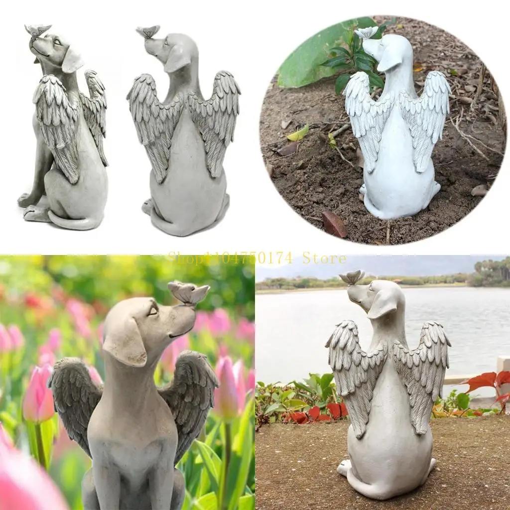 Roman Garden Dog with Wings Garden Statue Garden Collection top sale