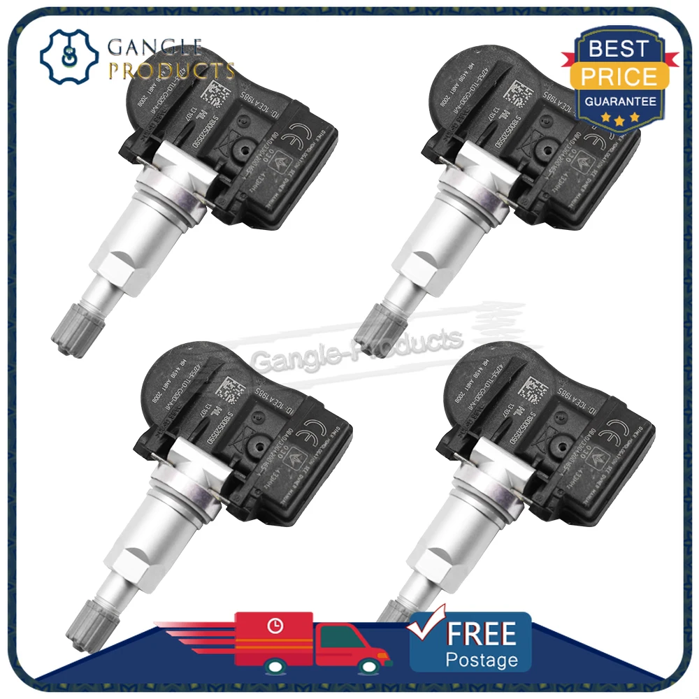 4pcs 42753-TL0-G52 TPMS TIRE PRESSURE SENSOR TMPS SENSOR 42753-TL0-G53 FOR 2013 2014 2015 2016 2017 2018 HONDA ACCORD 433MHz