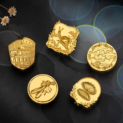 Ancient Roman Colosseum Fire Paint Seal Embossed Pearl Shell Pattern Hand Account Seal European Invitation Decoration