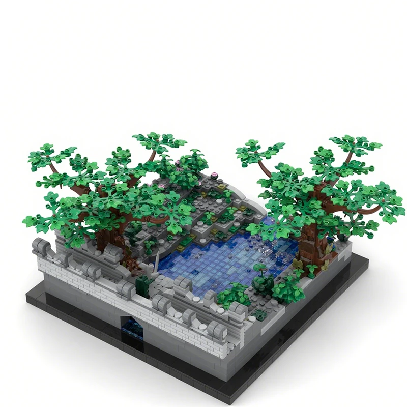 1688PCS Rapids MOC Barrel Set Building Blocks Spinning Current DIY Education Model Diorama