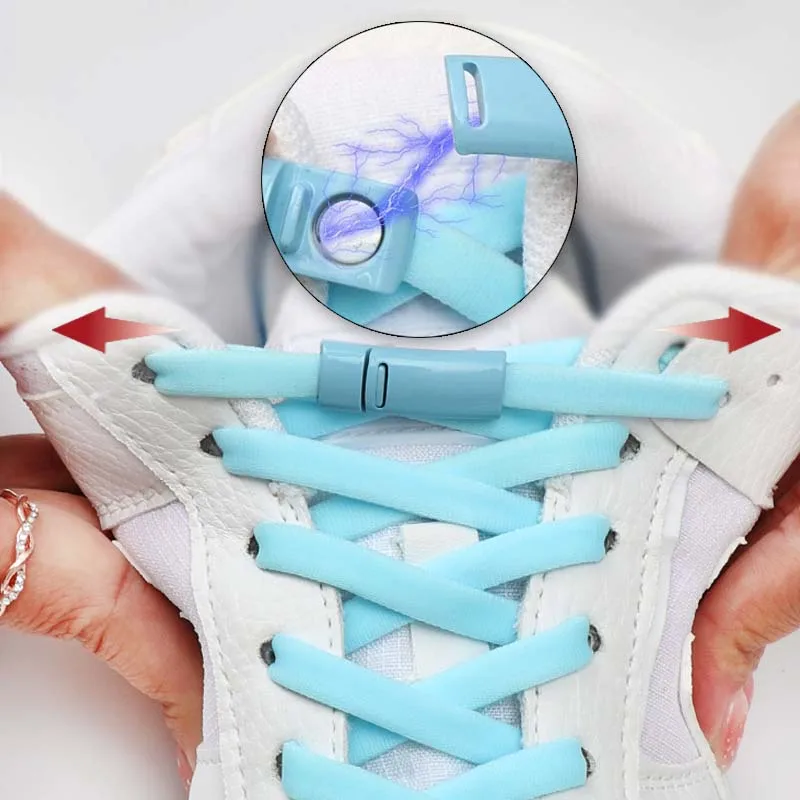 

Шнурки без завязывания, магнитные замки, эластичные шнурки для кроссовок, беговых ботинок, плоские шнурки для детей и взрослых, аксессуары для обуви