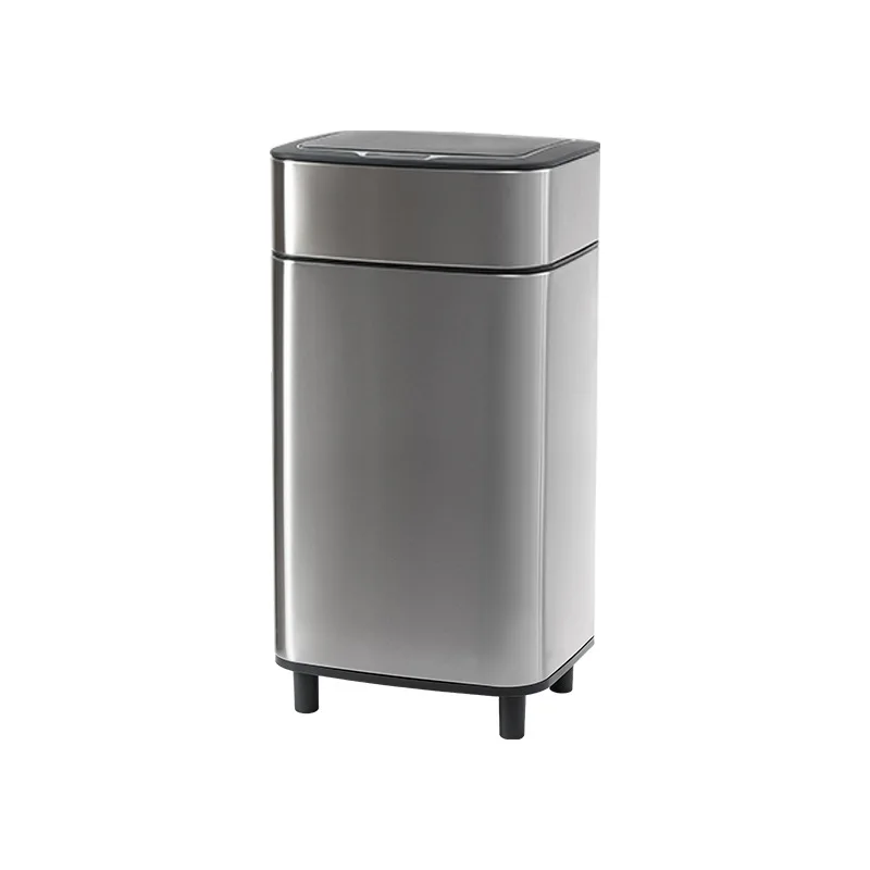 

Stainless steel large large-capacity smart trash can, household induction kitchen trash can with lid