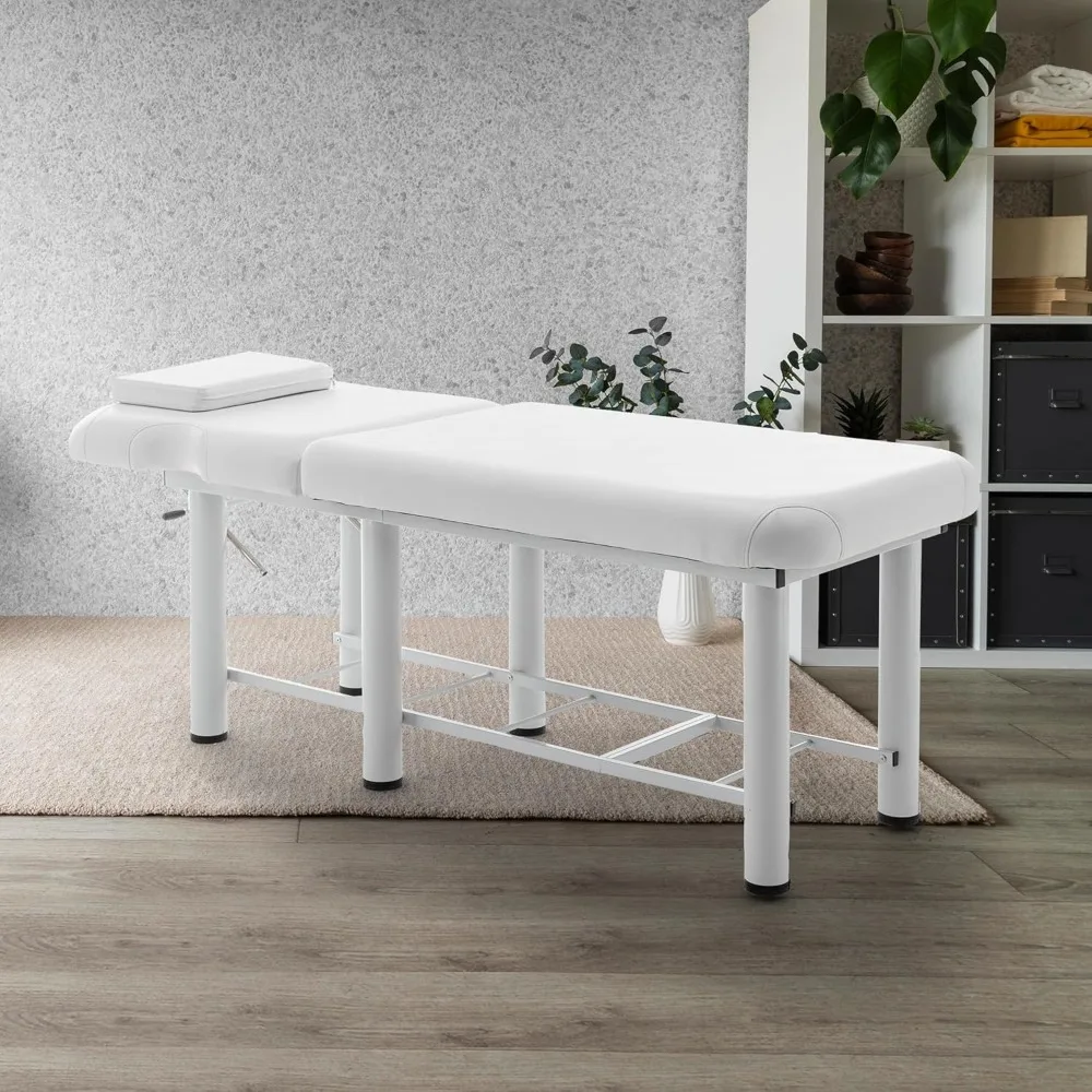 Professional Massage Bed 73 Inch, Stationary Physical Therapy Table, Treatment Table Salon Bed with Removable Headrest