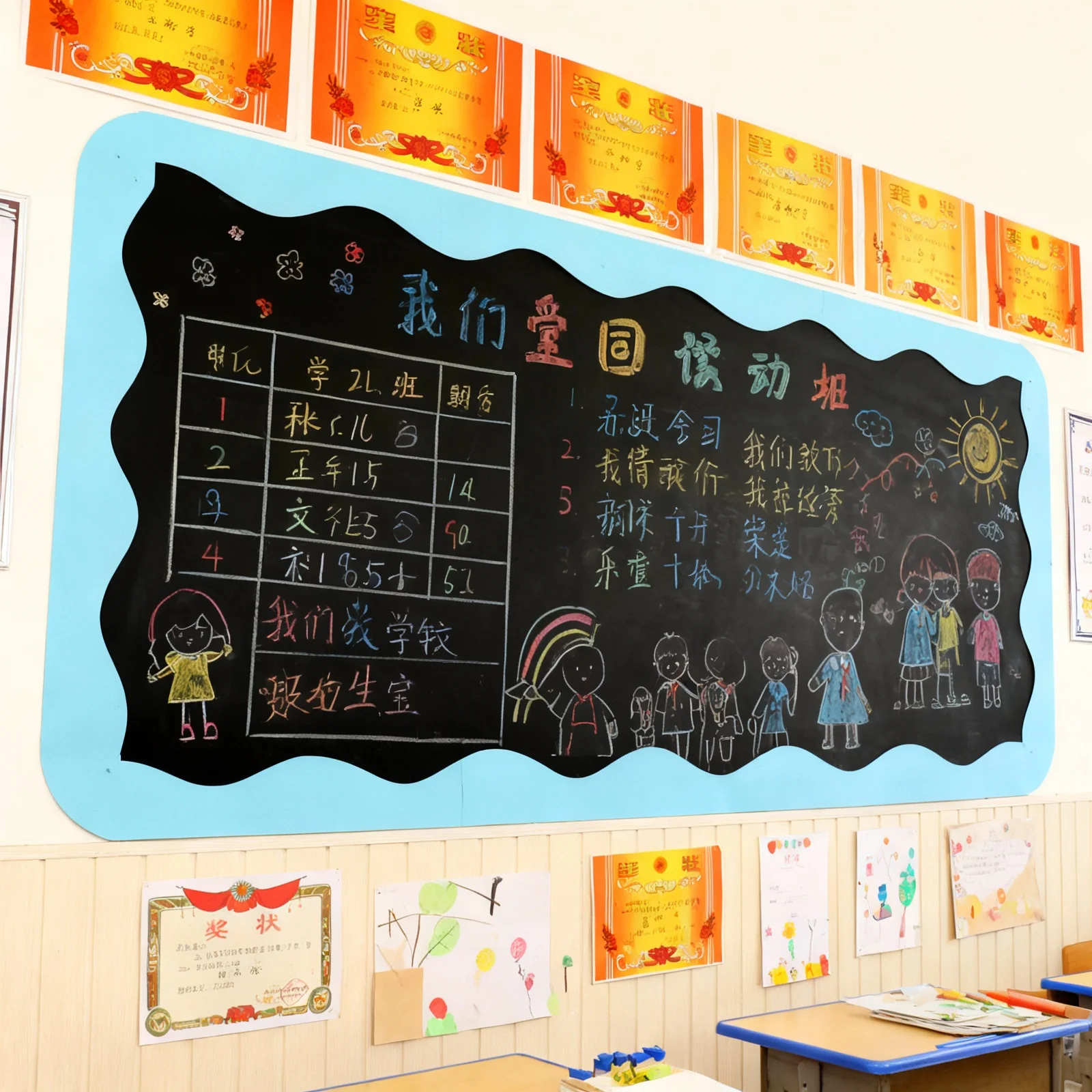 

Bulletin Board Borders Scalloped Trim Decor Carton Border Paper Classroom Blackboard DIY Accessories Bulletin Board Borders