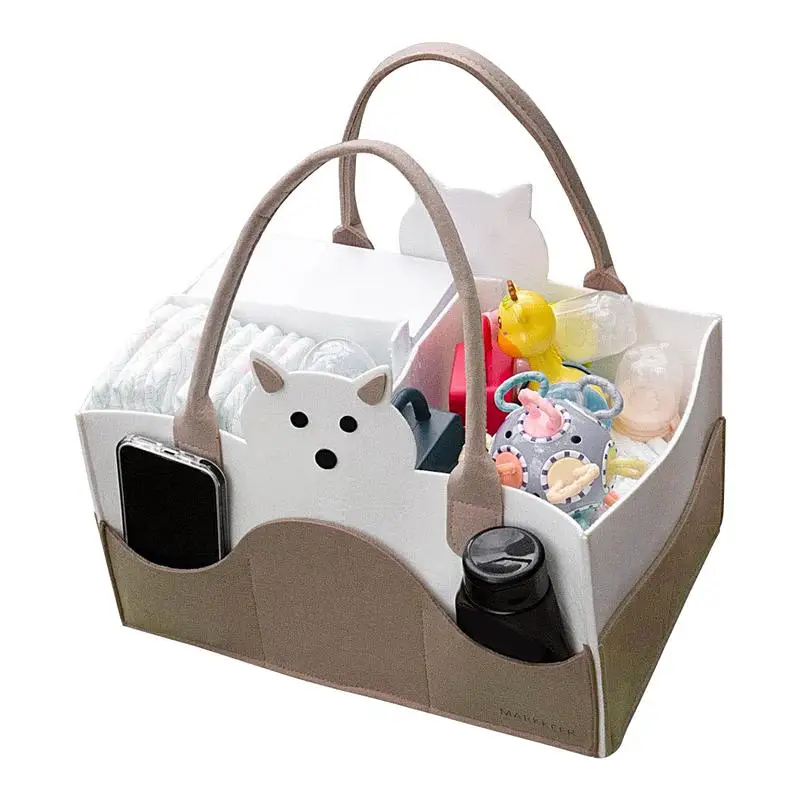 Portable Baby Diaper Storage Bag Multi-function Mummy Bag Portable Nursery Bags Infant Items Felt Nappies Organizer