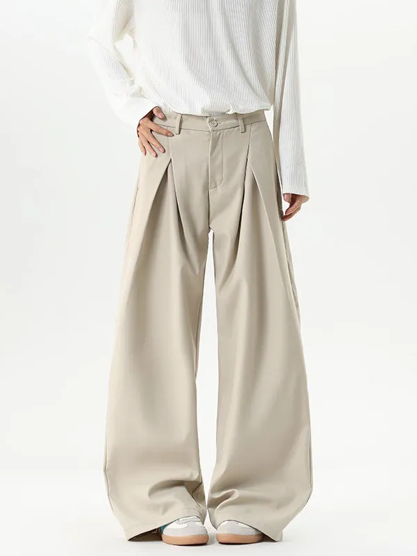 

TANGZ STUDIO High-End Pleated Drapey American Sle Men's And Women's Wide Leg Casual Pants Long Trousers for Teens