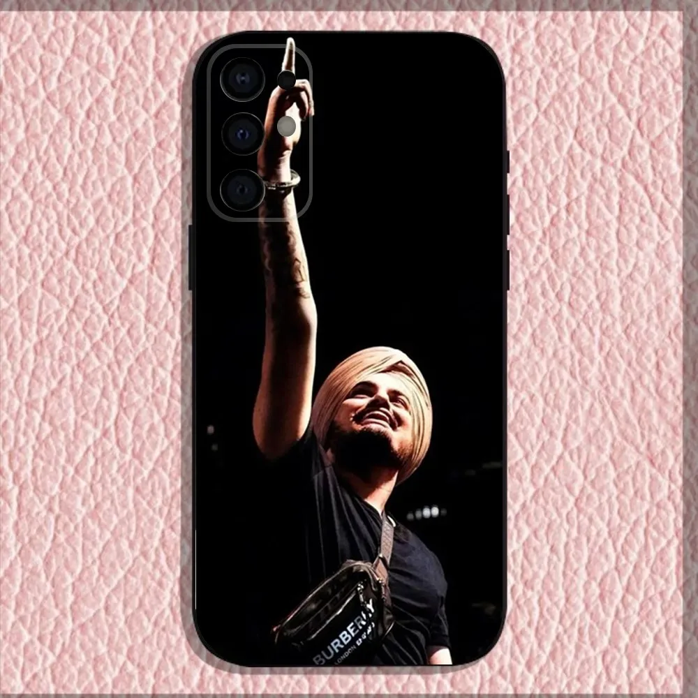 حافظة هاتف S-Sidhu Moose W-Wala لهاتف سامسونج S25، S24، S21، S22، S23، S30، Ultra، S20، Plus، Fe، Lite، Note، 10,9,5G غطاء أسود