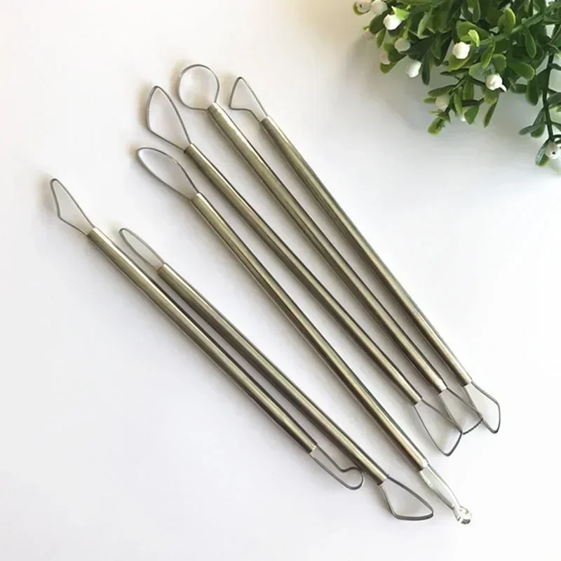 Stainless Steel Aluminium Handle Scraper Pottery Ceramic Carving Tools Clay Sculpting DIY Tool