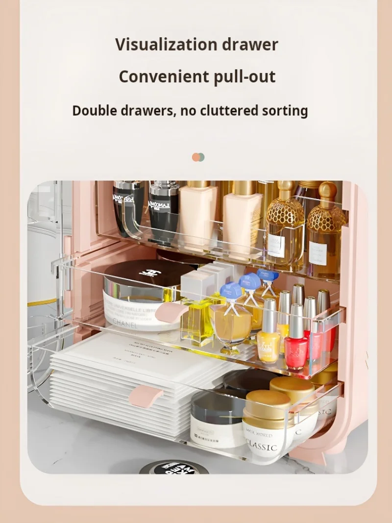 Cosmetics storage box desktop dustproof storage rack lipstick skin care cosmetics storage box