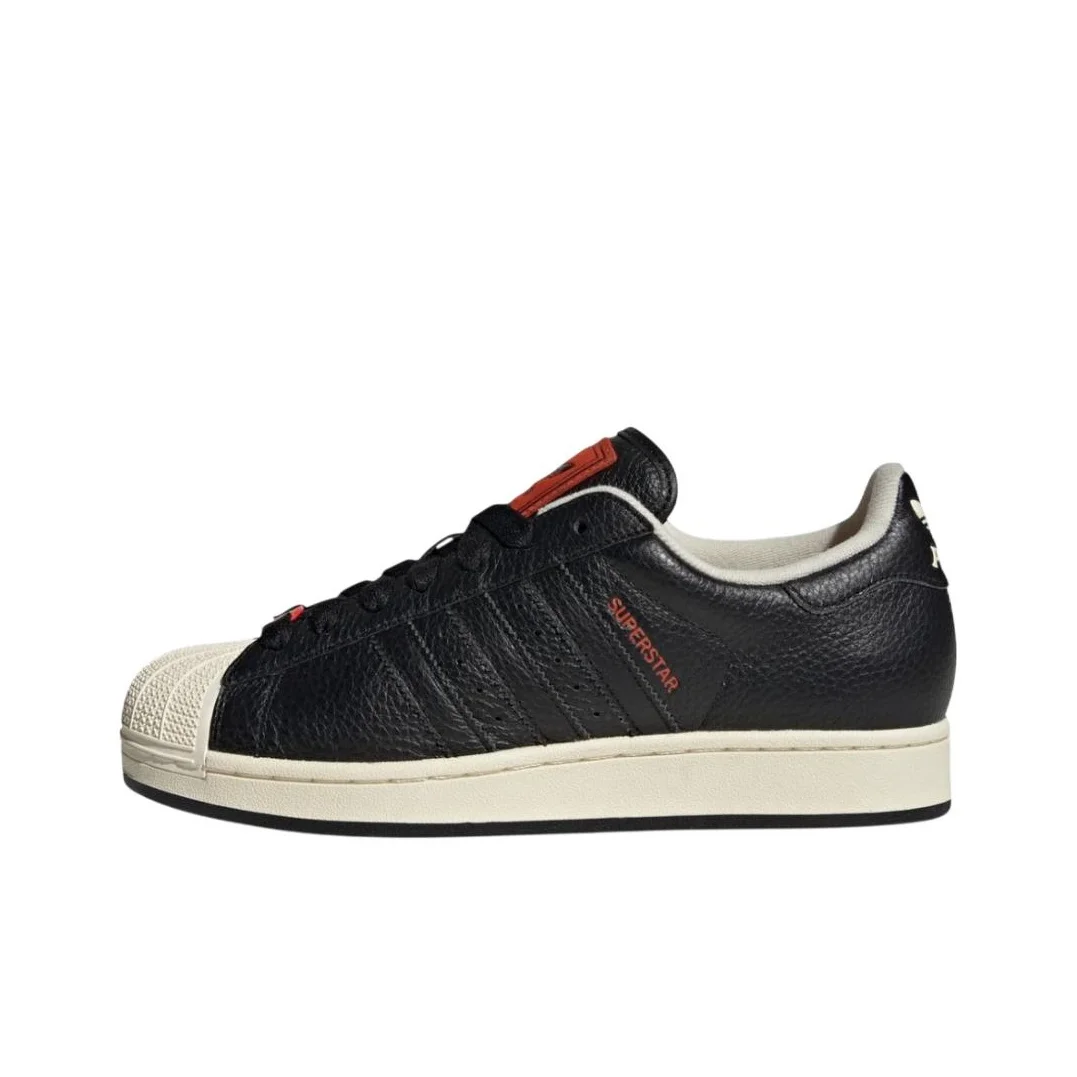 Adidas Originals SUPERSTAR Low top Skateboard Shoes Unisex Black Red JQ3223