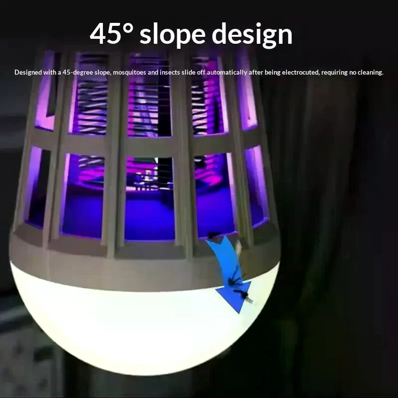 In 1 LED Pest Attract Trap 220V/110V E26/E27 Lamp Bulb Zapper Mosquito Killer For Home Bedroom Kitchen Patio Use 2