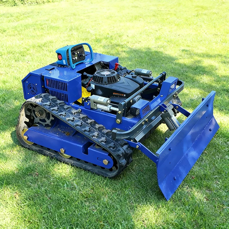 

Индивидуально настраиваемая гусеничная газонокосилка с дистанционным управлением для сельскохозяйственных и лесозаготовительных работ: удаления сорняков, стрижки и орошения.