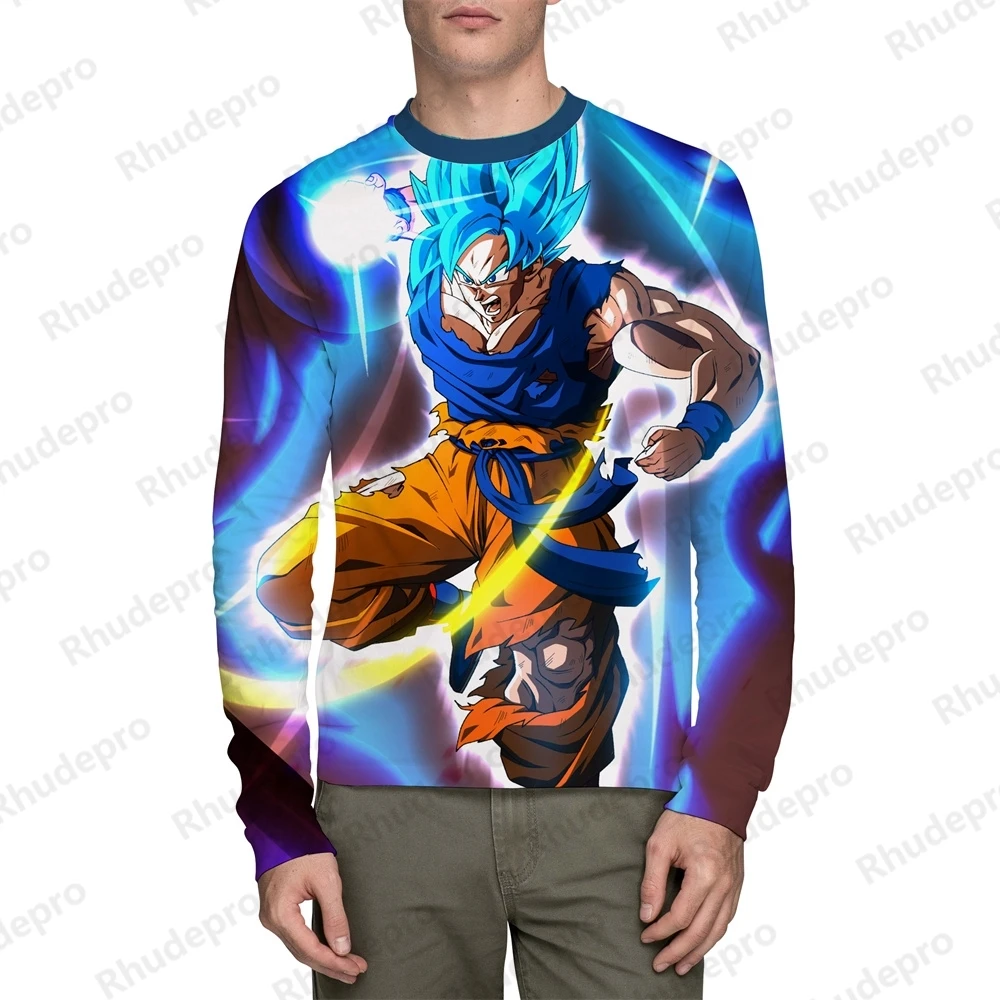 

New Anime Dragon Ball Autumn T-shirt Tops Vegeta Men Essentials Hip Hop Goku Fashion Harajuku Style Long sleeve T-shirts