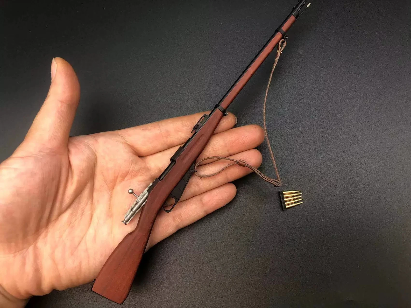 1/6 Scale WWI Mosin-Nagant 1891 Rifle Model with Metal & Solid Wood for Action Figure Display