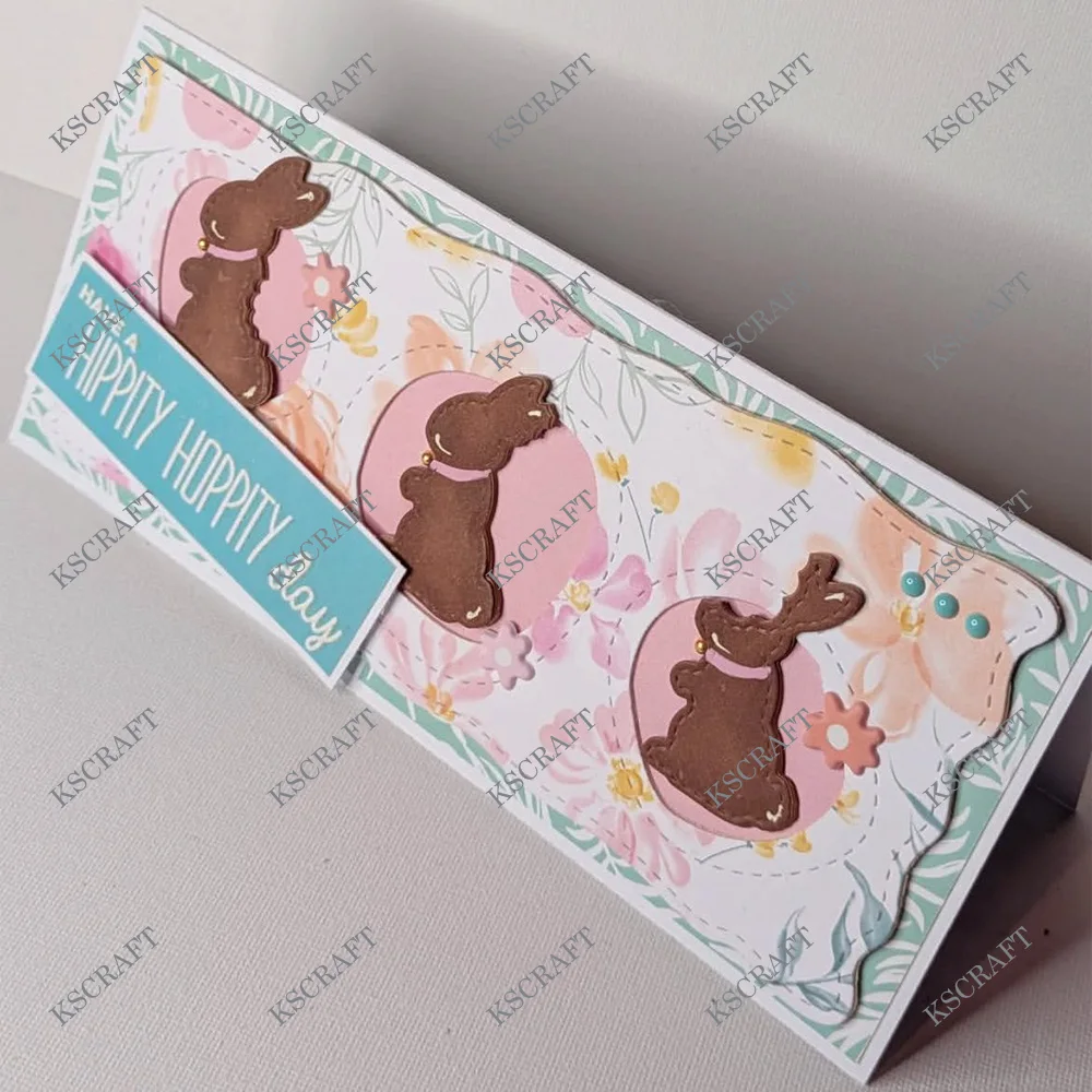 KSCRAFT Bunny Cookies Cutting Dies Stencils for DIY Scrapbooking Decorative Embossing DIY Paper Cards