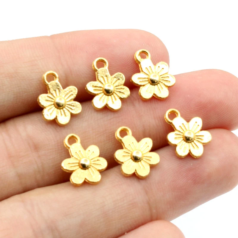 20pcs Charms Double Sided Flower 12x9mm Antique Making Pendant Fit,Bronze Vintage Antique Silver Color,DIY Handmade Jewelry