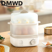 DMWD Egg Boiler Steamer Single/Double Layer Multi Function Electric Rapid Egg Cooker Auto Power Off Omelette Cooking Tools 220V