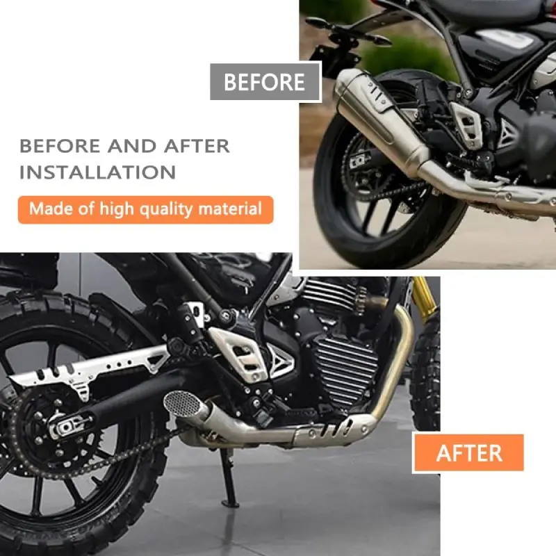 Universeller 51mm Motorrad-Auspuff-Endschalldämpfer aus Edelstahl für Z900, Speed 400, Scrambler 400X, Street Bike – Detail 3