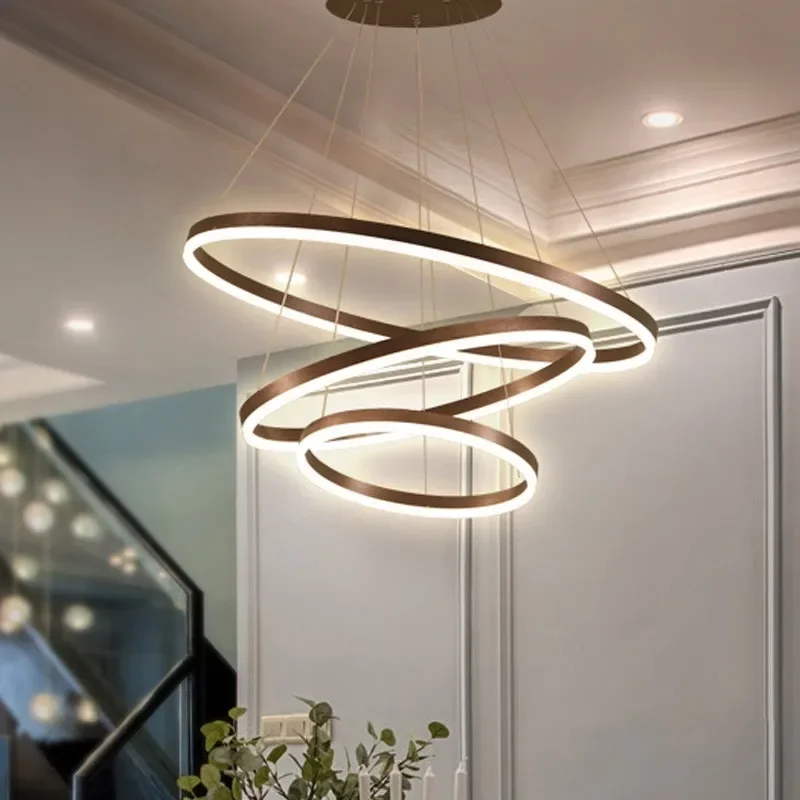 luminaria pendente moderna com led circular para sala de estar interior casa suspensa com controle remoto restaurante sala de jantar decoracao 01