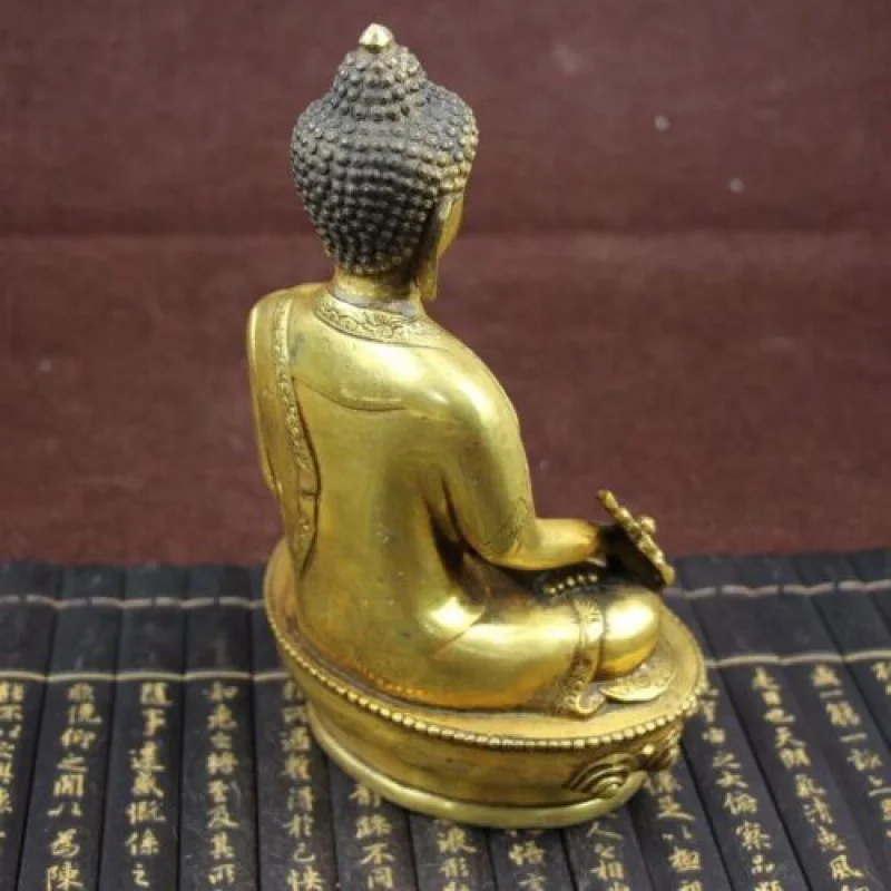 Large Tibet Tibetan brass Amitabha Medicine Buddha Padmapani Bronze Statue