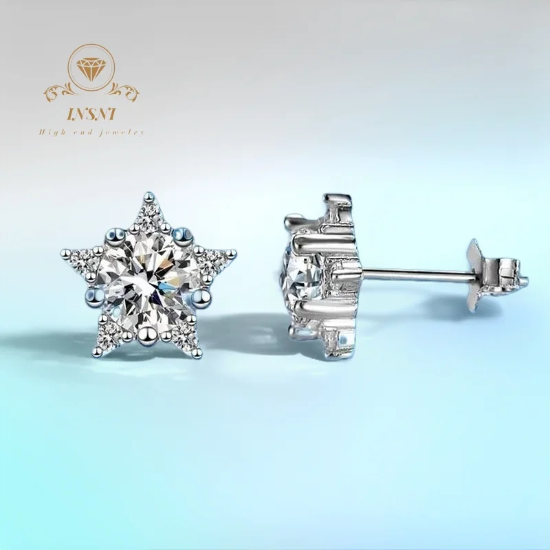 

Серьги Starlight Queen с муассанитом, серебро S925, кристаллы, висячий дизайн, сертифицированные, подарок бесплатно, ювелирные украшения для банкета, на каждый день