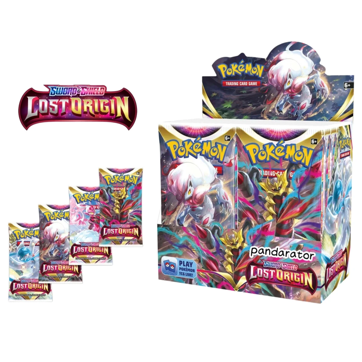 Colección de Cartas Coleccionables de Pokémon, Juego de Cartas Coleccionables SWORO&SHELO, Caja de Sobres de 36 Cartas Lost Origin, Cartas de Transacción en Inglés Lost Zone VSTAR