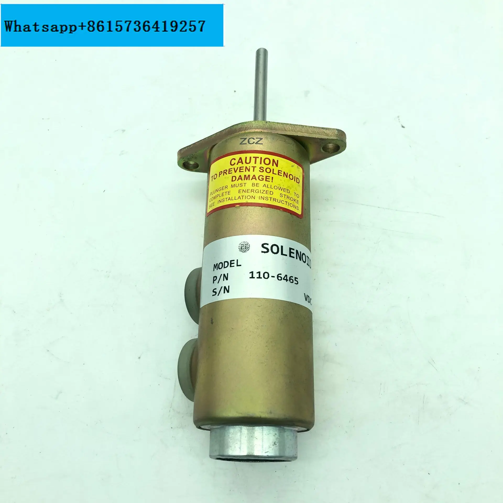 

110-6465 6T4122 24V Shutoff Solenoid 6T-4121 6T-4122 125-5774 Compatible with Caterpillar Excavator 330B 3204 3306 3304B