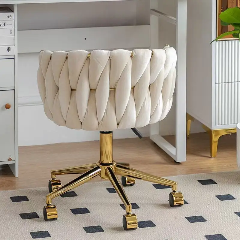 

Girls' bedroom fabric dressing stool, simple modern home lift desk and chairs