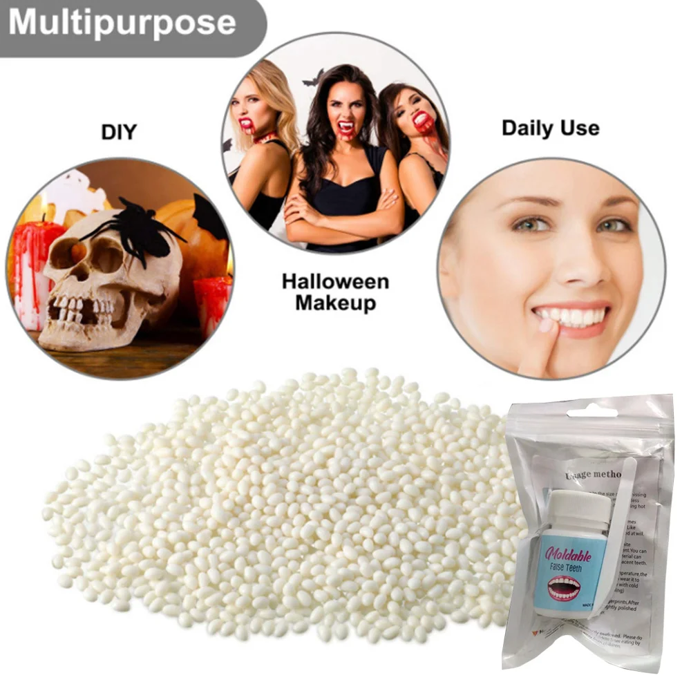 20g Dental Resin Shapeable Teeth Glue Temporary Filling Teeth Repair Makeup Dental Material Particles Dentures Modification DIY