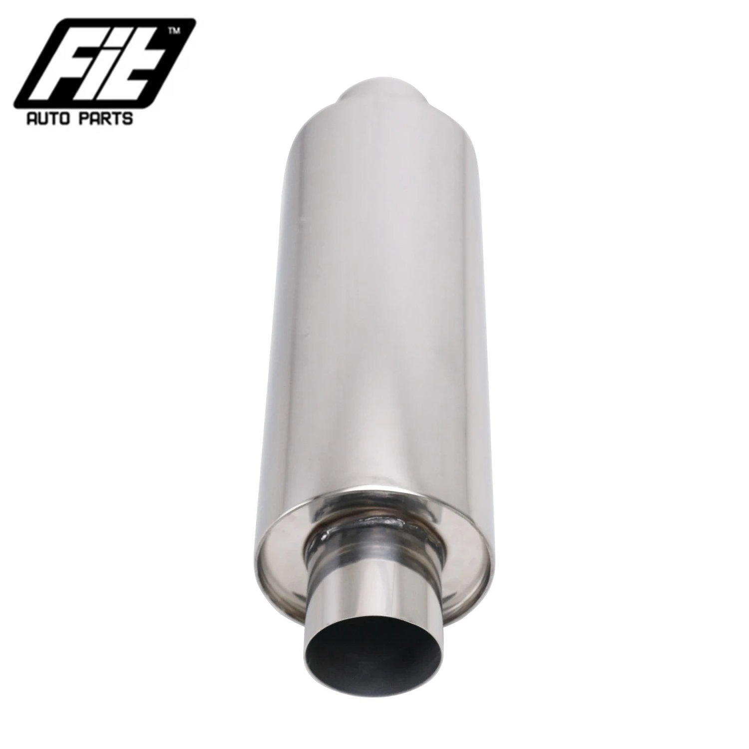 

Stainless Steel Car Resonator 2'' 2.5'' 3'' inch Exhaust Muffler Pipe Chrome Race Muffler 16" Length