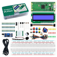 For Raspberry Pi Pico RP2040 Learning Suite LCD1602 Display Module Complete Starter Set PIR Sensor Breadboard Electronic DIY Kit