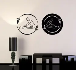 Spa Massage Therapy Vinyl Wall Decal Beauty Logo Relax Stickers Removable Room Decoration Art Mural Salon Decals Poster A001